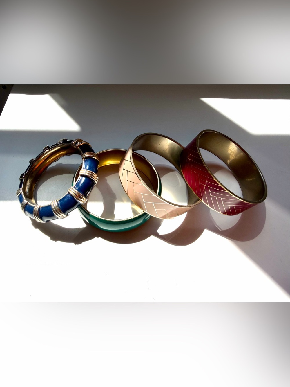 Lot of 4 J.Crew Enamel Bangles